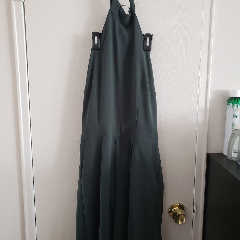 Button Neck Gaucho Jumpsuit